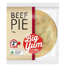 1 Coles Express Big Yum Beef Pie (175g)